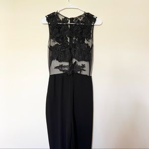 Iris Lace Black Jumpsuit